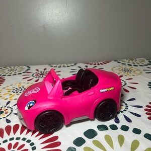 Fisher Price Little People Barbie Pink Convertible Cruiser Car Music & Sounds
